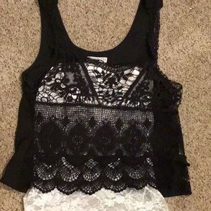 Crochet black summer over top